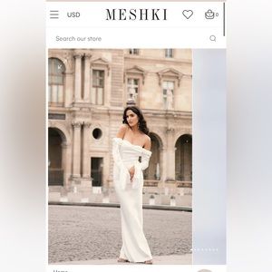 Meshki Giselle off the shoulder cowl neck maxi